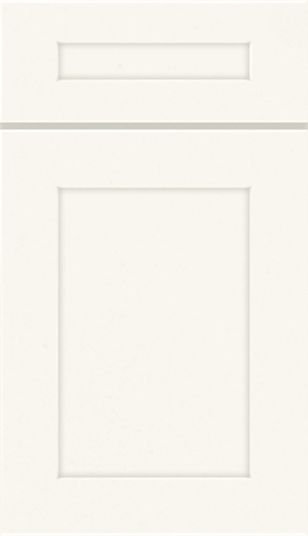 Korbett 5-piece maple flat panel cabinet door in white
